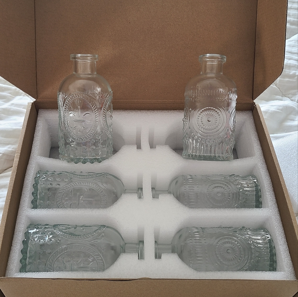 Vintage embossed vases